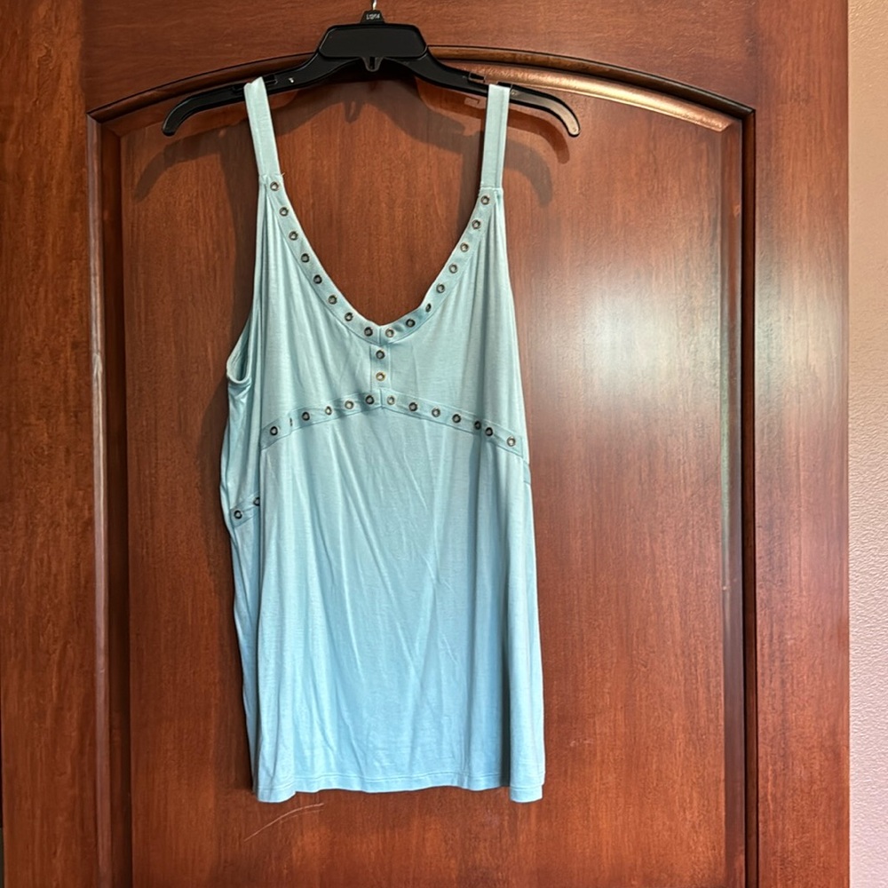 Tank top with grommet detail